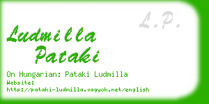 ludmilla pataki business card